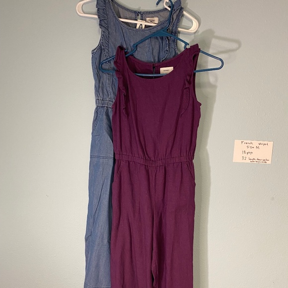 Lot of 2 Old Navy Romper Jumpsuit Medium 8 Girls - Picture 1 of 4